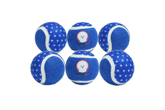 Misoko игрушка для собак, теннисные мячики, 6 cм, 6 шт.
