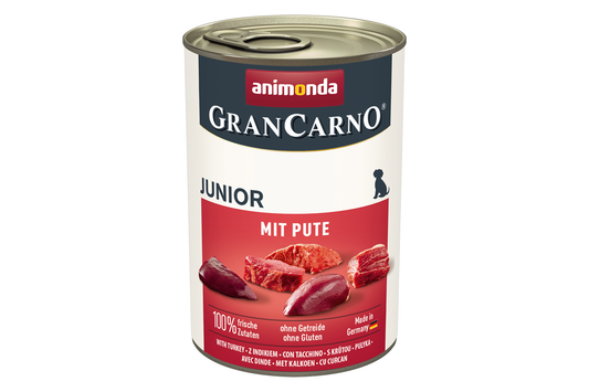 Animonda GranCarno Junior, консервированный корм для молодых собак, с индейкой