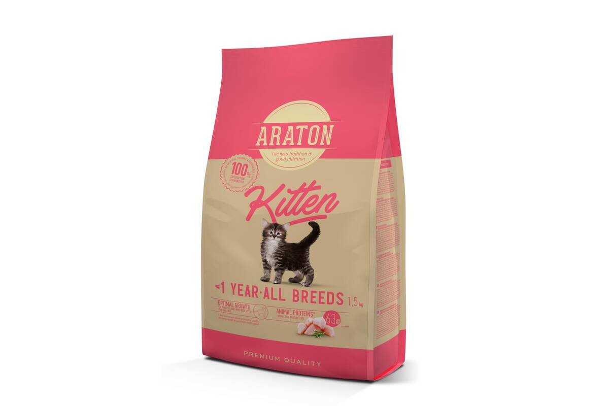 Araton сухой корм для котят, мясом домашней птицы 