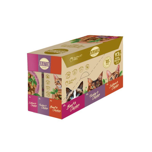 Araton набор влажных кормов для взрослых кошек всех пород