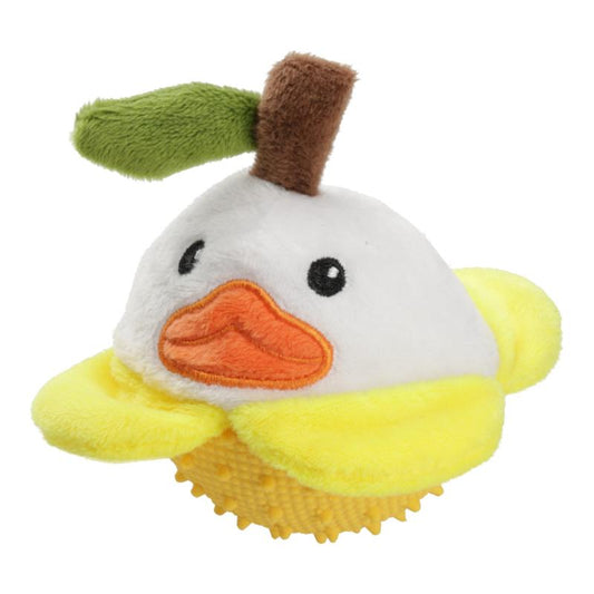 Misoko игрушка для собак, округлая утка, плюшевая, желтая
