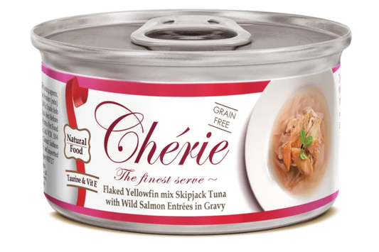 Cherie Signature Gravy консервированный корм для взрослых кошек, с тунцом и лососем в соусе