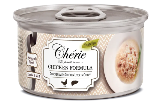 Cherie Gravy консервированный корм для взрослых кошек, с курицей и куриной печенью в соусе