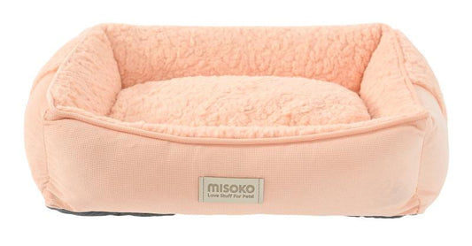 Misoko мягкий лежак для домашних животных, квадратный, розово-оранжевый