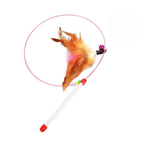 Hippie Pet кошачья игрушка, удочка с пером