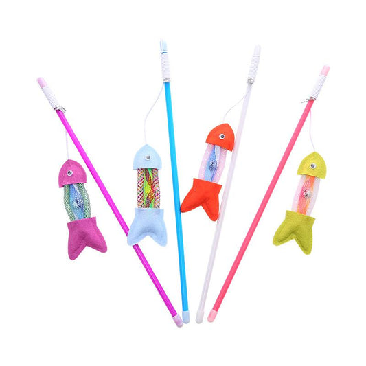 Hippie Pet кошачья игрушка, удочка с рыбкой
