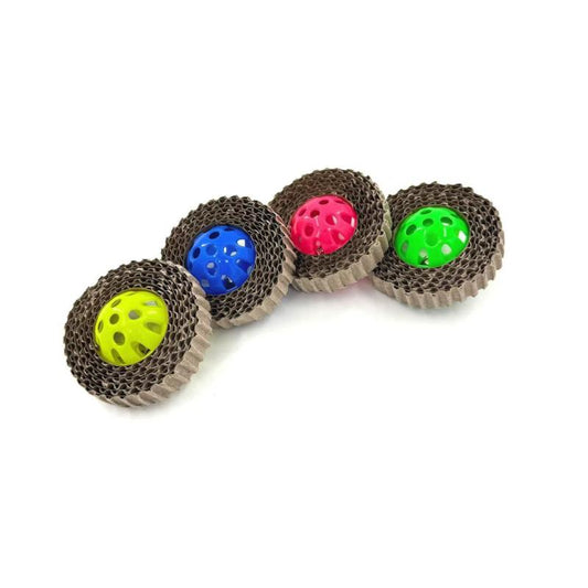 Hippie Pet игрушки для кошек, мячики, с картоном, 7 см