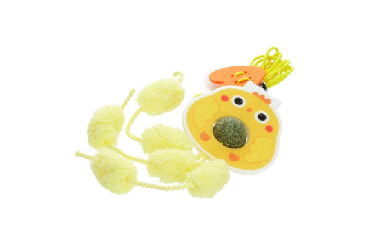 Hippie Pet игрушка для кошек, цыпленок, с веревочкой, 2 см