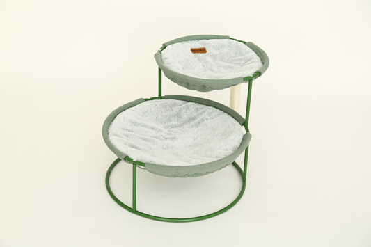 Misoko Лежак для домашних животных, круглый, двойной, стальной каркас