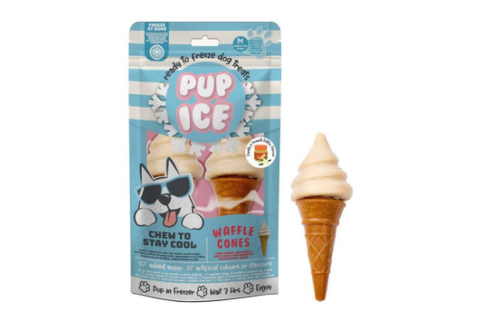 Imaginelles Pup Ice пищевая добавка-лакомство для собак, в форме мороженого, „Waffle Cones“, 110 г, 2 шт.