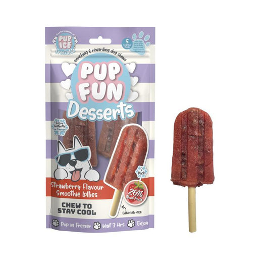 Imaginelles Pup Ice Smoothie Lollies кормовая добавка для собак – лакомства в форме мороженого, со вкусом клубники