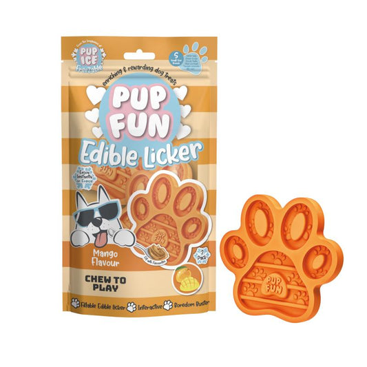 Imaginelles Pup Fun Edible Lickers кормовая добавка для собак, в форме лапки, со вкусом манго
