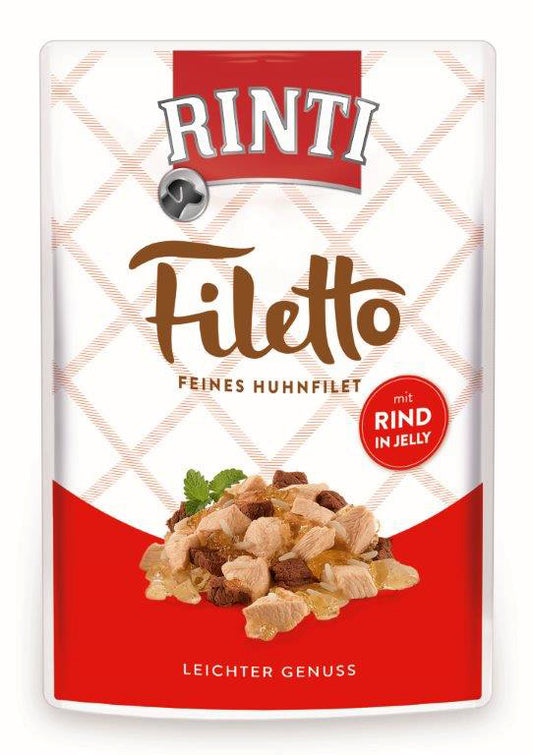 Finnern Rinti RINTI FILETTO konservsööt täiskasvanud koertele kana- ja veiselihaga