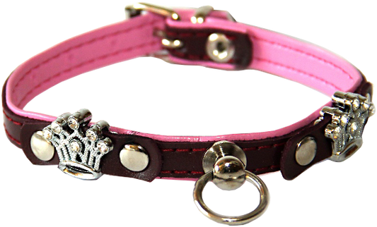 Hippie Pet Nahast kaelarihm koertele metallist kroonidega