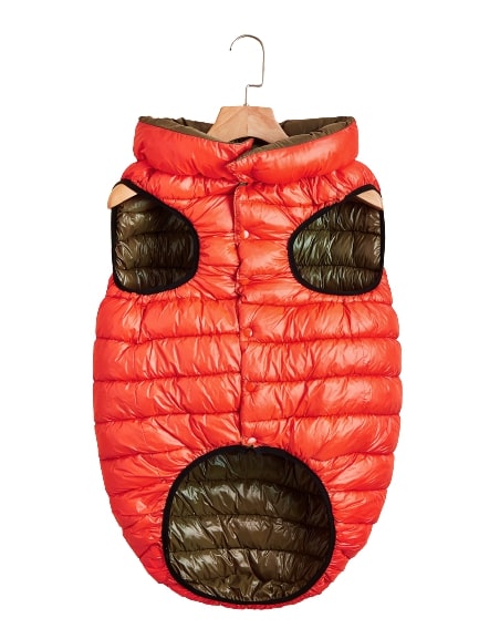 Paw Couture lemmiklooma vest, kahepoolne, pruun ja punane