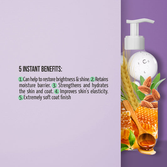 TAURO PRO LINE Ultra Natural Care intensiivselt niisutav mask valgele ja heledale karvkattele koertele ja kassidele naha ja karvka