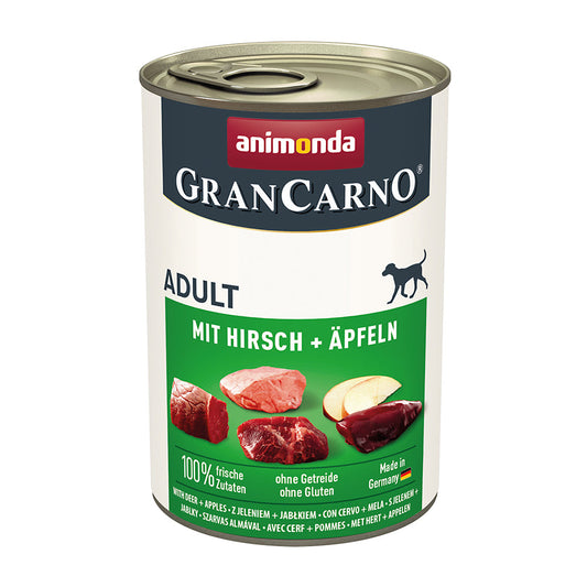Animonda GRANCARNO консервированный корм для взрослых собак, с олениной и яблоками
