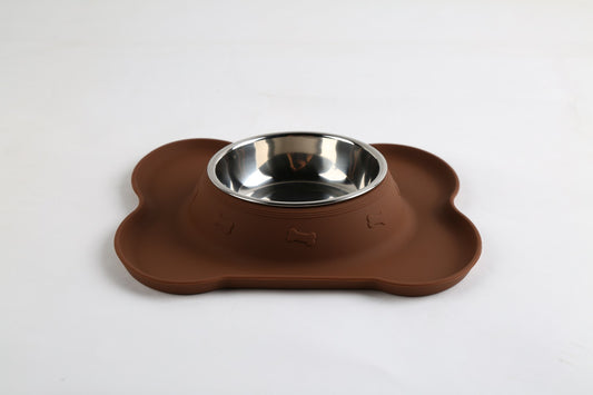 Super Design kauss lemmikloomale, silikoonist kondikujulise põhjaga, pruun