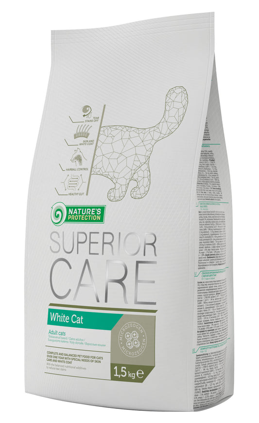 NP Superior Care White Cat 1,5 kg, täissööt täiskasvanud valgetele kassidele kodulinnulihaga