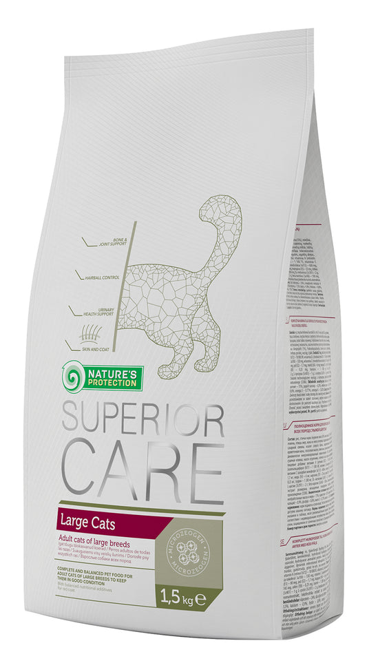 NP Superior Care Large Cat 1,5 kg, täissööt suurtele täiskasvanud kassidele kodulinnulihaga