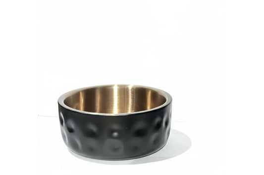 Agx Steel Kausi lemmikloomale, metall, must roosakuldse sisemusega