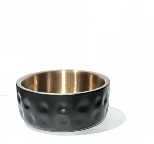 Agx Steel Kausi lemmikloomale, metall, must roosakuldse sisemusega