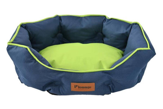 P.Lounge лежанка для домашних животных, овальная, водонепроницаемая, синяя с зелёным