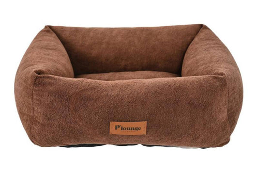 P.Lounge лежанка для домашних животных, квадратная, водонепроницаемая, коричневая
