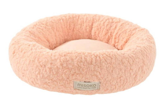 MISOKO pehme lemmikloomavoodi, ovaalne, roosa-oranž, suurus S