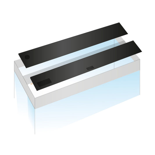 Ristkülikukujuline akvaariumi varuklapi komplekt Lido 200