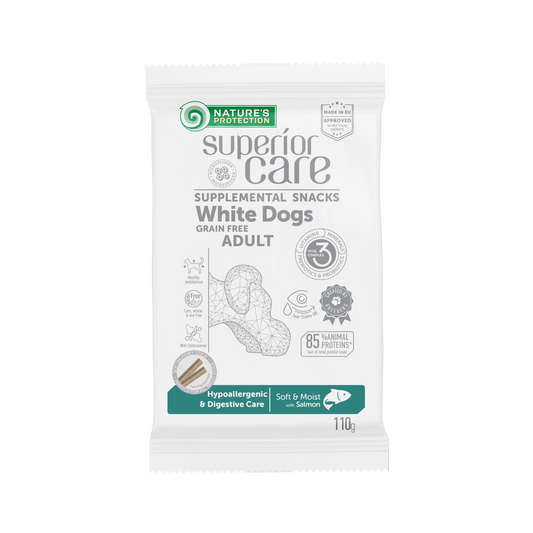 Nature's Protection Superior Care беззерновая кормовая добавка - лакомства для взрослых собак, с лососем
