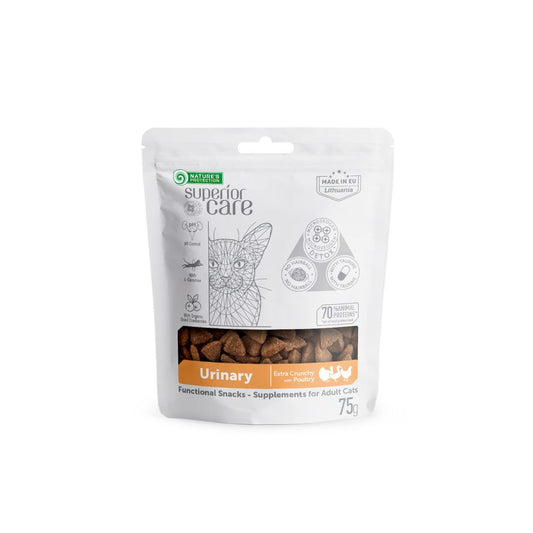 Nature's Protection Superior Care пищевая добавка-лакомство, с мясом домашней птицы, для поддержания здоровья мочевыделительной системы взрослых кошек