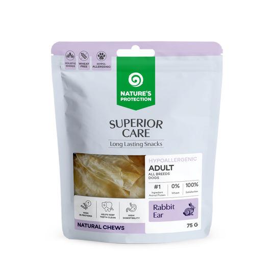 Nature's Protection Superior Care лакомство для взрослых собак всех пород, кроличье ухо