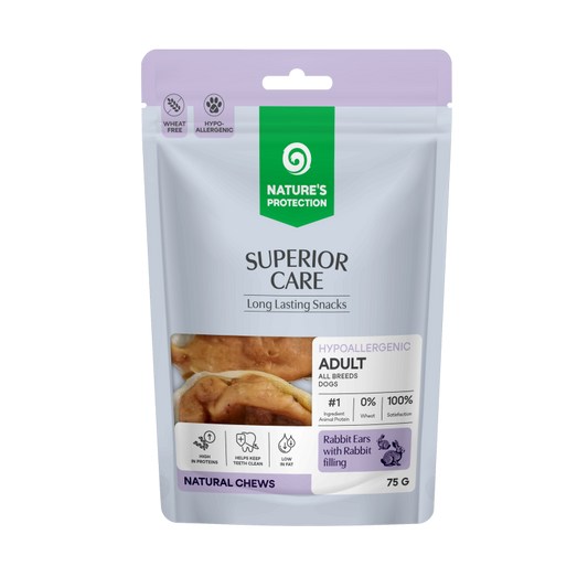 Kõikide tõugude täiskasvanud koerte maius, küüliku kõrv küülikulihaga