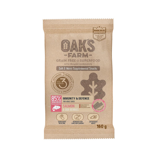 Oak's Farm пищевая добавка-лакомство с лососем для взрослых собак
