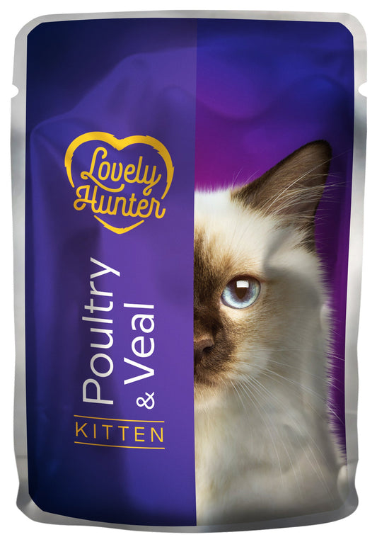 Lovely Hunter консервированный корм для молодых кошек, с мясом домашнй птицы и телятиной