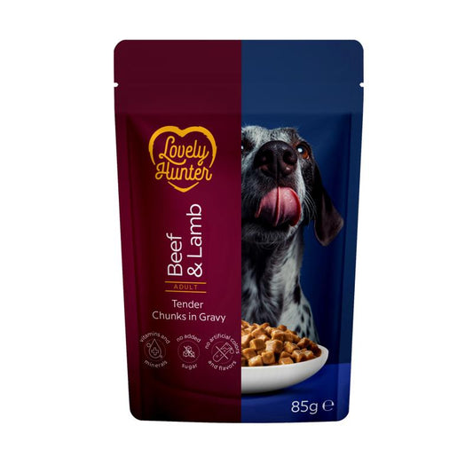 Märgtoit täiskasvanud koertele kõigist tõugudest veise- ja lambalihaga