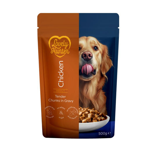 Lovely Hunter Adult All Breed Dogs with Chicken, märgtoit täiskasvanud koertele kõigist tõugudest kanaga