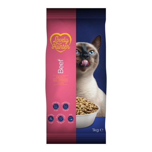 Kuiv täissööt veiselihaga täiskasvanud kõikide tõugude kassidele, 1 kg