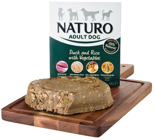 Naturo Adult Duck & Rice with Veg., koerte Märg täissööt pardilihaga ja riisiga, 400 g MR