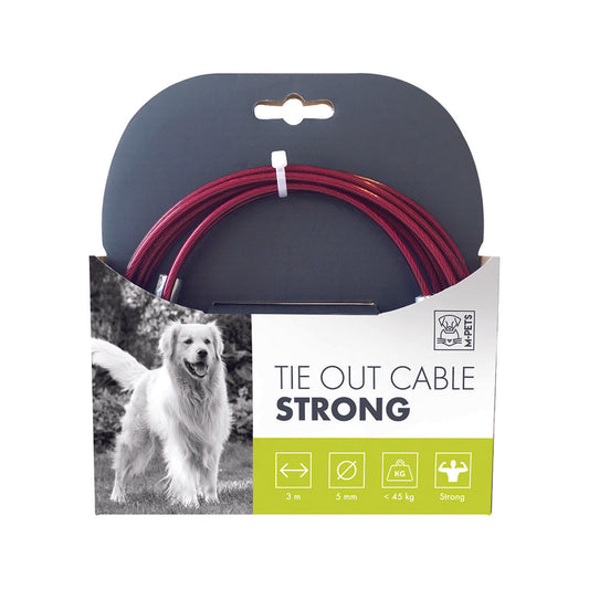 Koera terastross, punane, 3 m