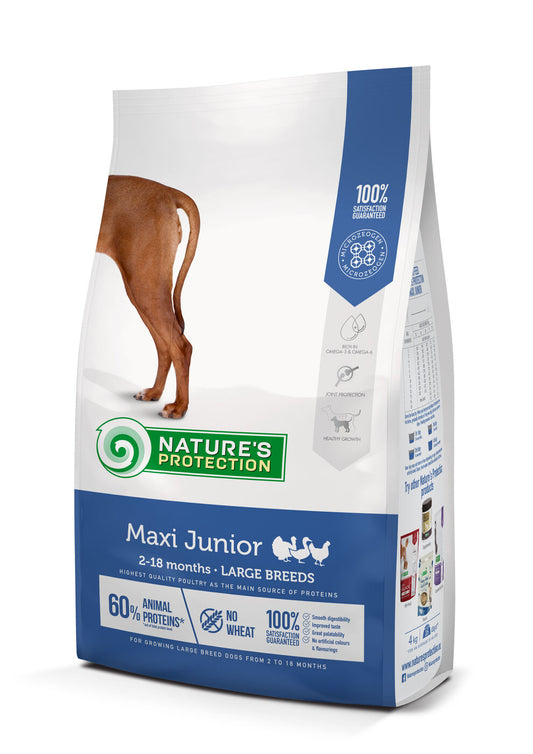 Nature's Protection сухой корм для щенков больших пород, с мясом домашней птицы