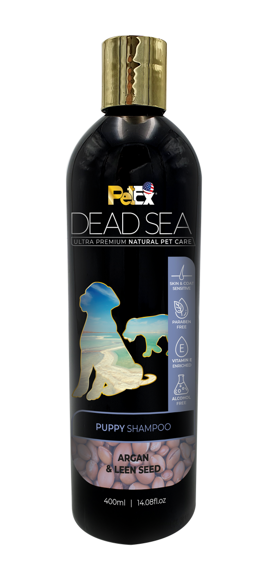PetEx DEAD SEA Puppy šampoon noortele koertele ja kassidele, karva volüümi suurendamiseks, 400 ml