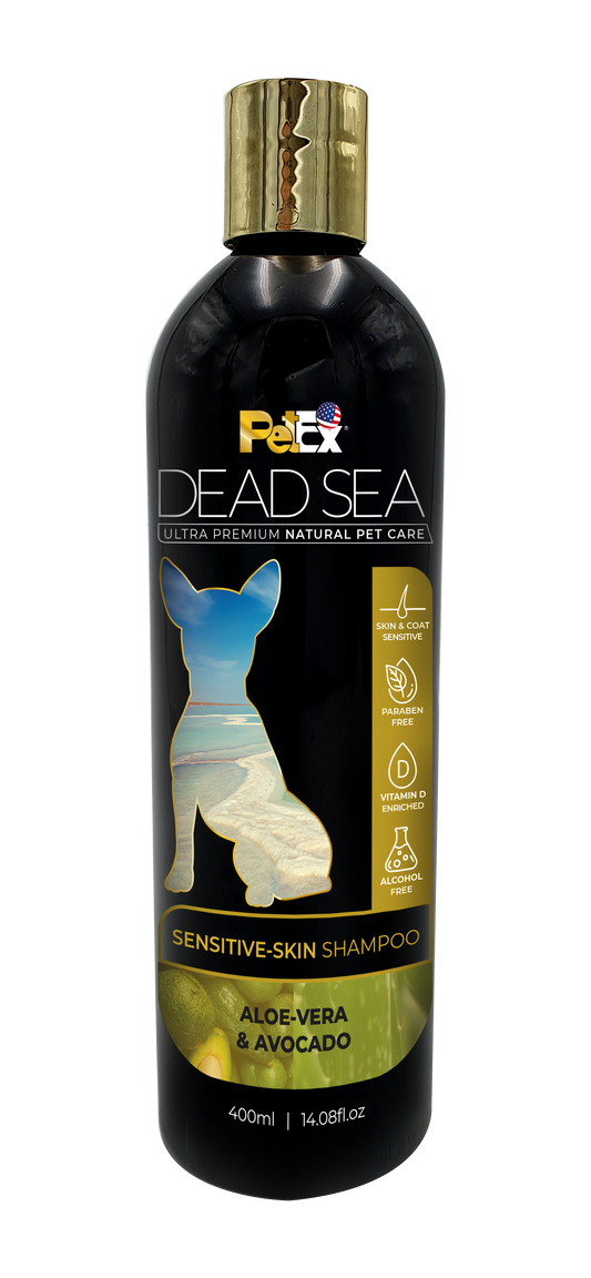 PetEx DEAD SEA Aloe & Avocado šampoon koertele ja kassidele kuivale nahale, 400 ml