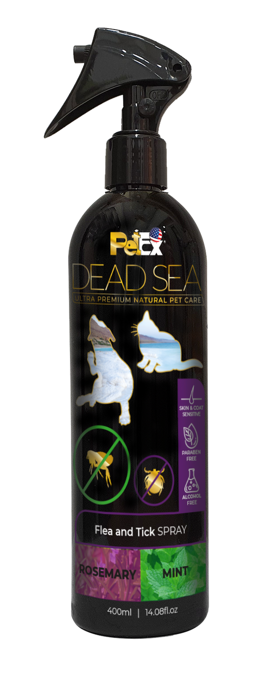 PetEx DEAD SEA Botanical Flea and Tick SPRAY kirbu- ja puugivastane sprei koertele ja kassidele, 400 ml