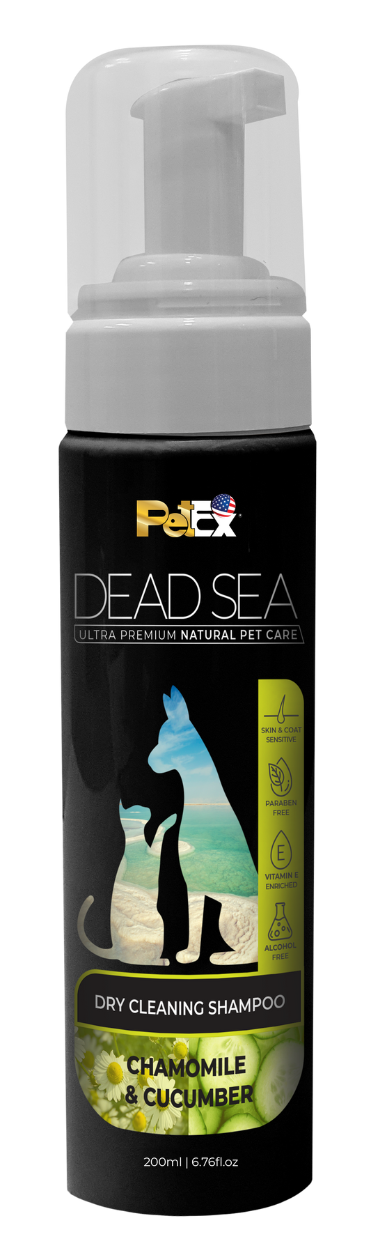 PetEx DEAD SEA kuivšampoon koertele ja kassidele, 200 ml