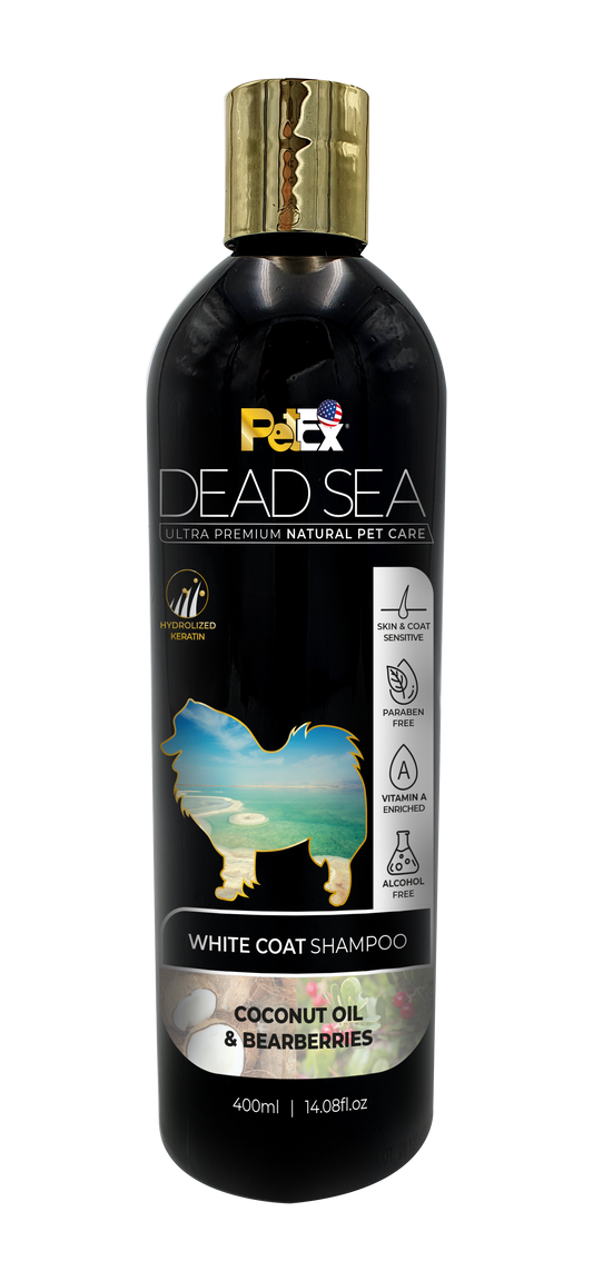 PetEx DEAD SEA valge karva šampoon koertele ja kassidele, 400 ml