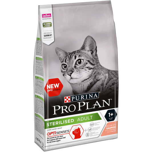 Pro Plan OPTISENSES сухой корм для взрослых стерилизованных кошек, с лососем