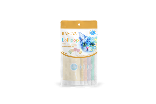 Ranova Lollipop пищевые добавки-лакомства для кошек, лиофилизированные, в форме леденцов, различных вкусов