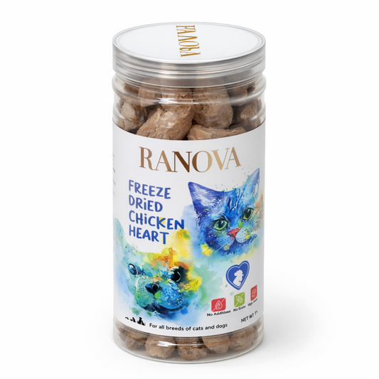 Ranova пищевые добавки-лакомства для собак – лиофилизированные куриные сердечки